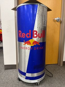 Red bull refrigerator.   Red bull.  Monster.  Alani.   Refrigerator.  Energy drinks.