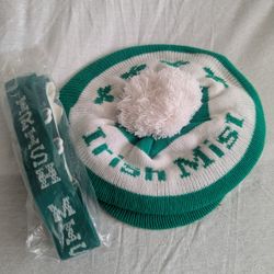 Vintage Irish Mist Pom Hat & Suspenders