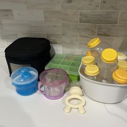 Assorted baby bottles