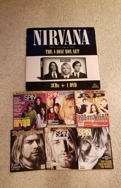 $40 Nirvana/Kurt/FF - 1 Collectible Cardboard Display 24x24", Plus 6 Mags