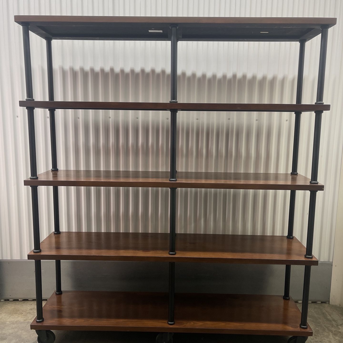 Wood And Metal Bookshelf