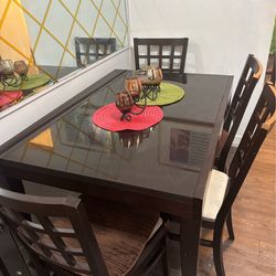 Brown table, 51” x 35½”