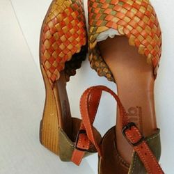 Mexican Leather Shoes Women Size 8 Good Condition 