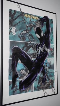 Canvas poster Spider-Man black suit comic book style good quality