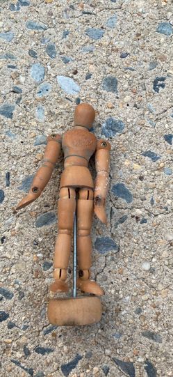 vintage wooden articulated artist mannequin doll