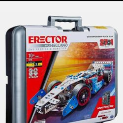 Meccano ERECROR STEAM Championship Race Car Motorized 27in1 NEW