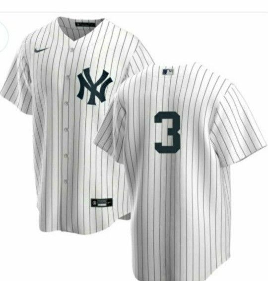 New! Throwback New York Yankees Babe Ruth #3 Home pinstripe Jersey. XL