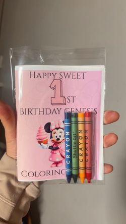 Custom Coloring Books custom Party Favors Minnie Mouse Mickey Mouse Baby land Party Favors 