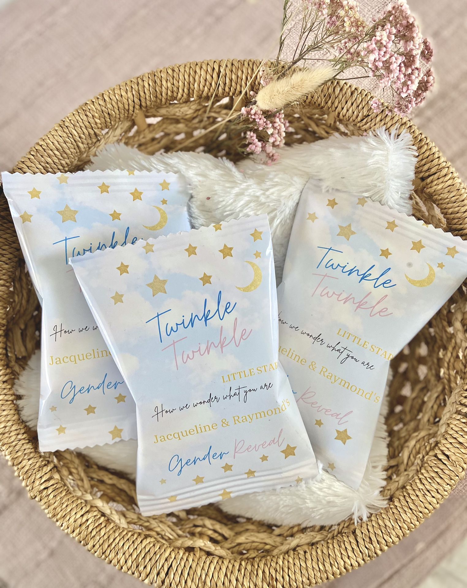 Customizable Chip Bags | Party Decor | Gender Reveal | Twinkle Twinkle Little Star