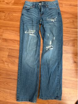 Aeropostale size 00 Low Rise 90's Baggy Ripped Jeans