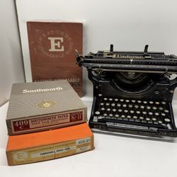 Beautiful Antique Underwood Standard Typewriter No. 3 (With 3 Boxes Of Paper)