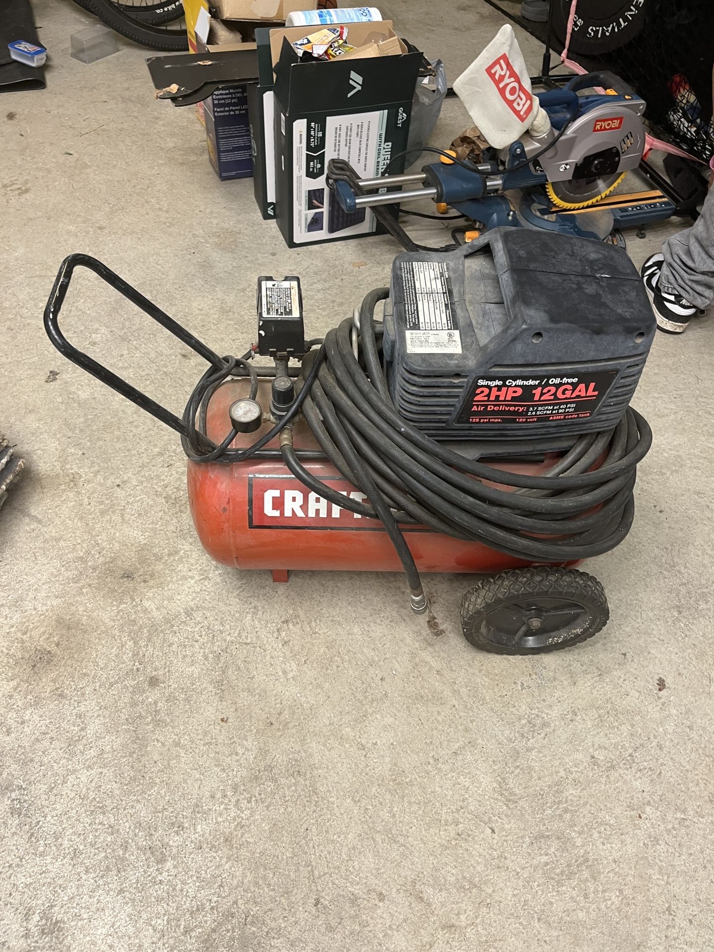 Craftsman 12-Gallon Air Compressor – 2HP – Great Condition