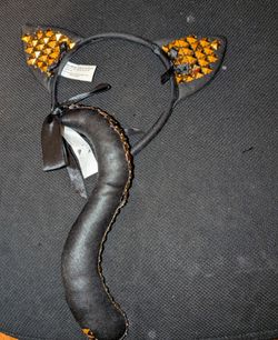 Halloween Costume/ Cat Ears & Tail