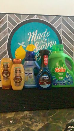 2-Detergent 81oz 1-Powerwash heavy duty 1-snuggle fabric softener 26.8oz 1-Shampoo 1-conditioner all for $25