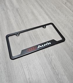 Brand New Universal 1PCS Audi Metal Black License Plate Frame