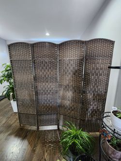 Room Divider, 6' Tall, Woven Privacy Screen