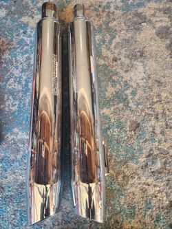 Chrome exhaust slip ons for m8