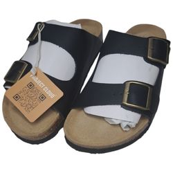 Project Cloud Flat Sandals Comfortable 100% Genuine Leather Memory Foam, Sz: 7.5
