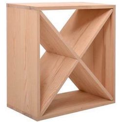 New in Box 24 Bottle Wine Rack Holder Compact Cellar Cube Bar Storage Kitchen Decor Wood Display