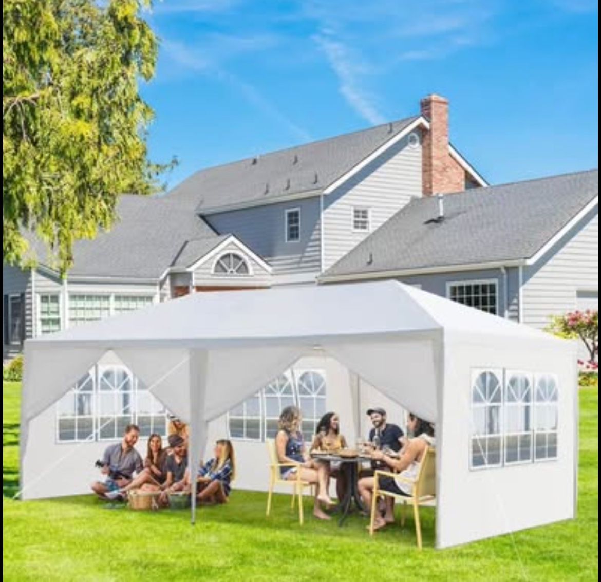 Brand New in box 20' x 10' Large Party Tent, Events Shelter Canopy Gazebo 6 Removable Side Walls, 4 window style, Shade for various events from Weddin