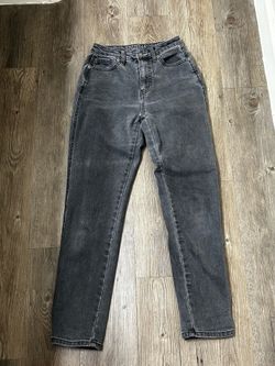 Faded black curvy mom jeans