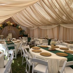tent draping, tent drape