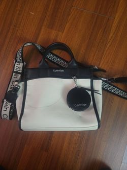 Calvin Klein Two-Tone Satchel Handbag $70 or best offer.