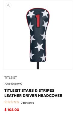 Titleist Driver Headcover New Real Leather 