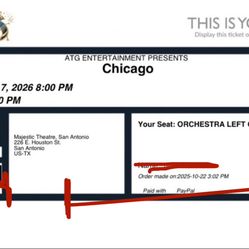 Chicago concert ticket