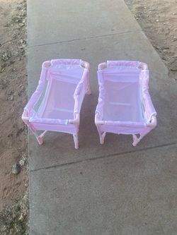 Pink Doll Play Cribs Set of 2