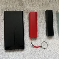 Various Power Banks Portable Chargers Range up to 10,000 mAh - Lot of 7