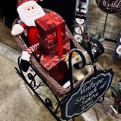 Vintage Wicker Sleigh