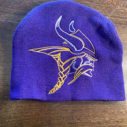 Minnesota Vikings NFL Football Logo Vtg Winter Beanie Sports Hat Ski Cap One Size