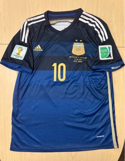 Argentina 2014 World Cup Away Jersey - Messi #10 (Size L - Fan Version)