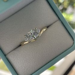 Brand New Yellow Gold Vermeil East To West Engagement Ring With 1.5CT Marquise Engagement Ring 