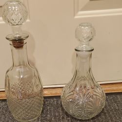 2 Glass Decanters