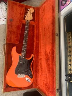 Fender Double Fat Strat Series in rare Capri Orange, MIM