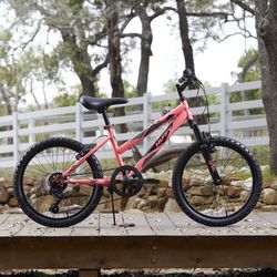 Huffy Stone Mountain Hardtail Mountain Bike for Girls 20" Wheel Size, 6 Speed Shimano Twist Shifting