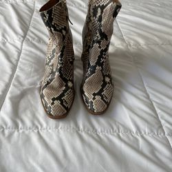 Aldo Thrilled Snake Embossed Ankle Boots