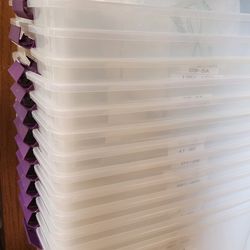 Steralite 66 quart tupperware storage moving bins