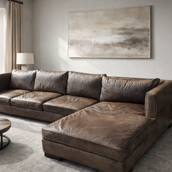 Sectional Natuzi Leather Couch With delivery