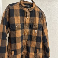 Vintage Carhartt flannel Sherpa jacket men’s L