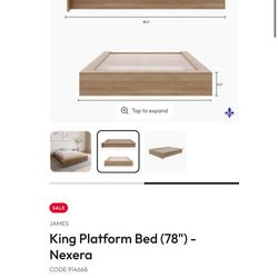 KING PLATFORM BED (PARTIAL)