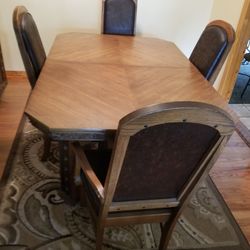 Heavy Dining Table China Hutch