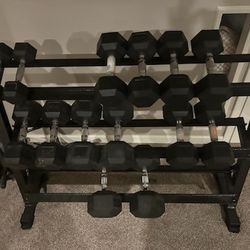 Set Of Dumbells Hexagon 