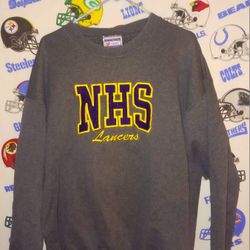 Vintage Vntg 1990s Norwalk High School Lancers Crewneck Sweater Sweatshirt