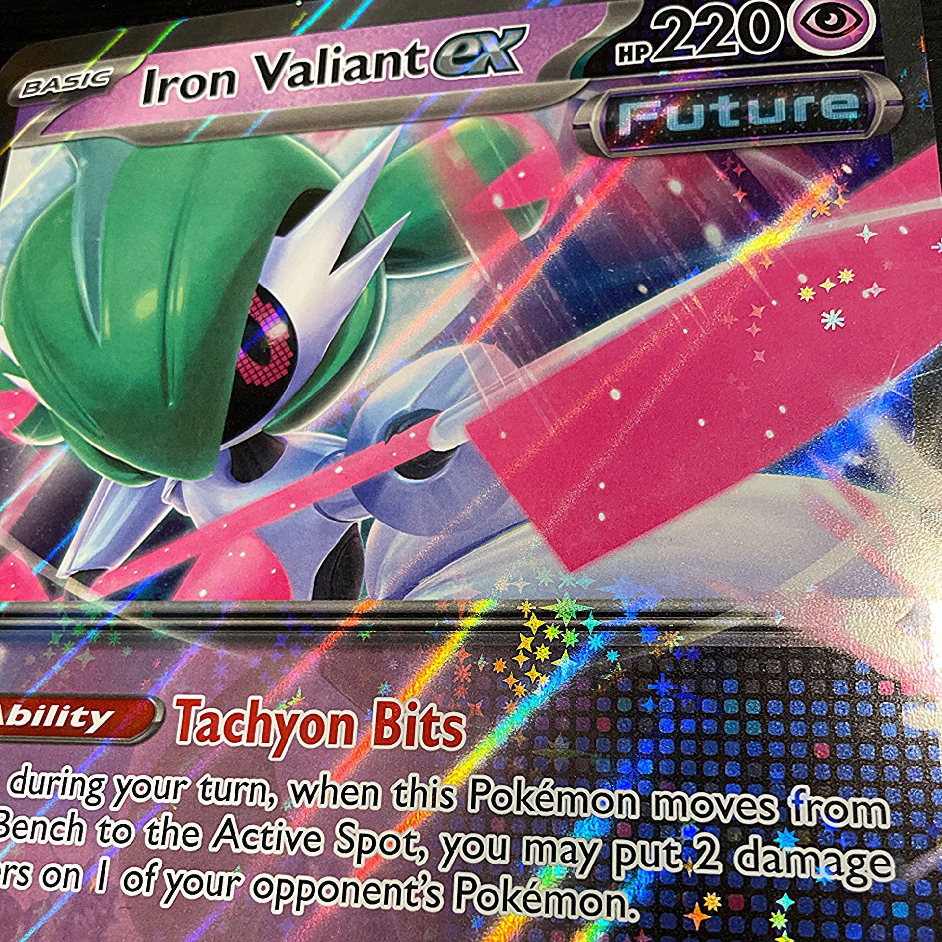 Pokémon Cards Single Rare JUMBO Iron Valiant EX #SVP068 Card! [HOLO OVERSIZED PROMO] ✨