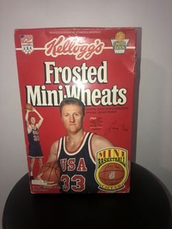 LARRY BIRD FROSTED MINI WHEATS TEAM USA CEREAL BOX