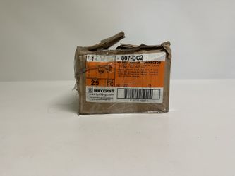 25 PK Bridgeport (807-DC2) 1" Angle Connector, 1 Inch Knockout Size, Zinc