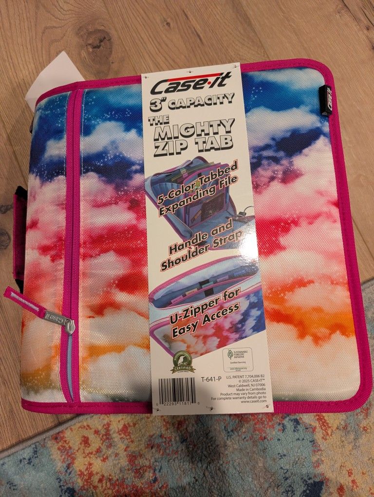 Case It "Mighty Zip Tab" Zipper Binder * 3 Ring * 3" Capacity *